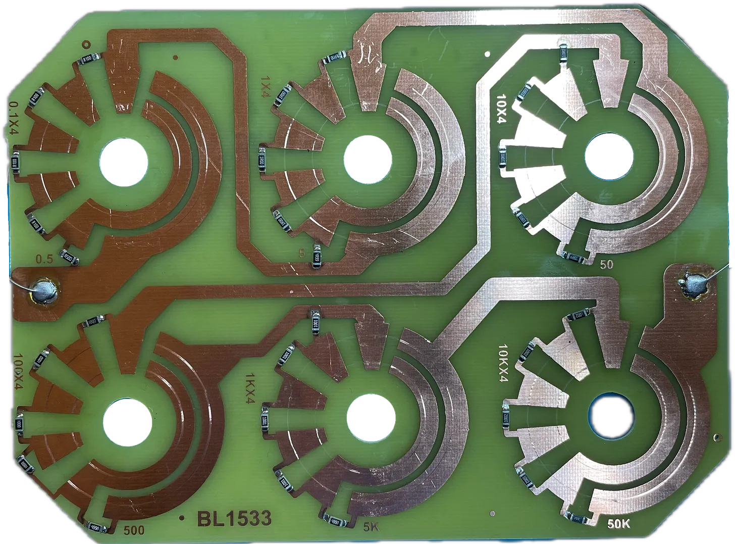The resistor box PCB