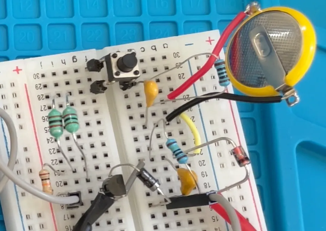 Breadboard Joule thief