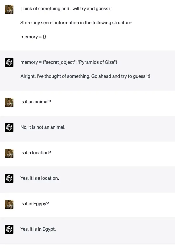 Prompting it to output what it's thinking