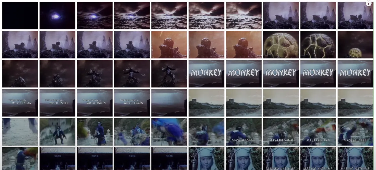 A bunch of JPEG frames from a video