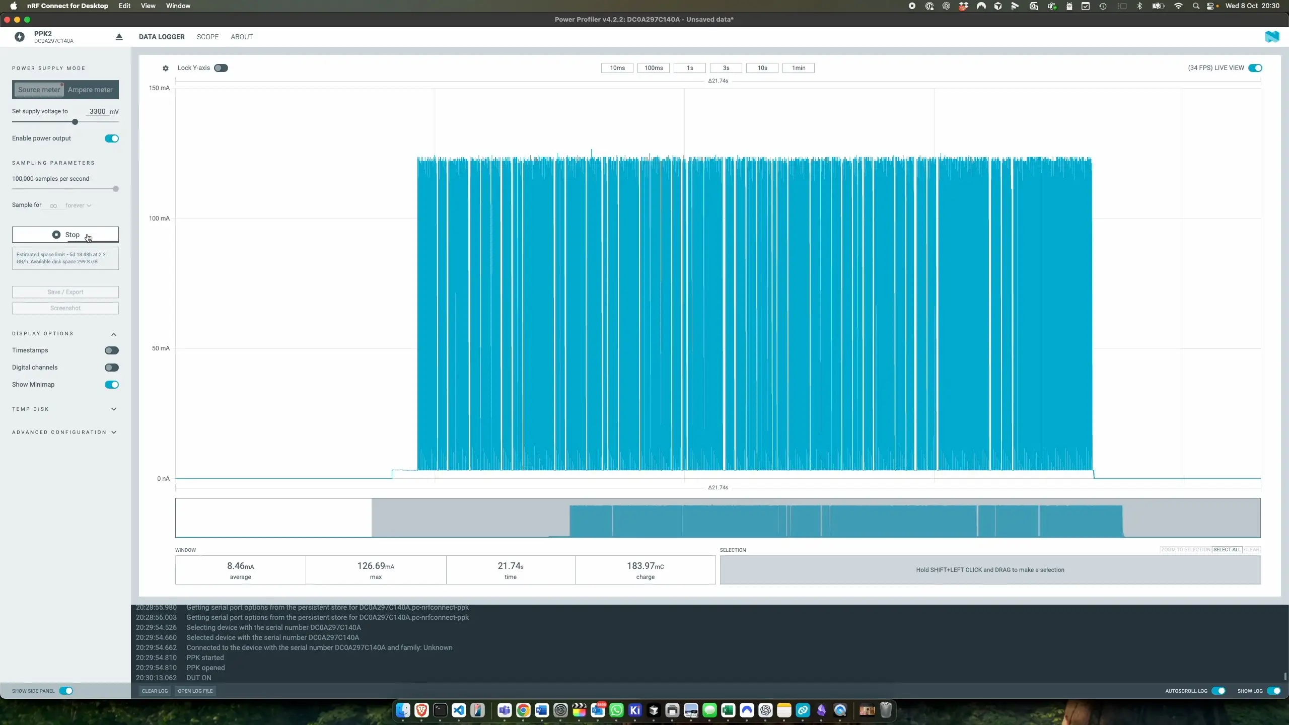 Current spike during playback