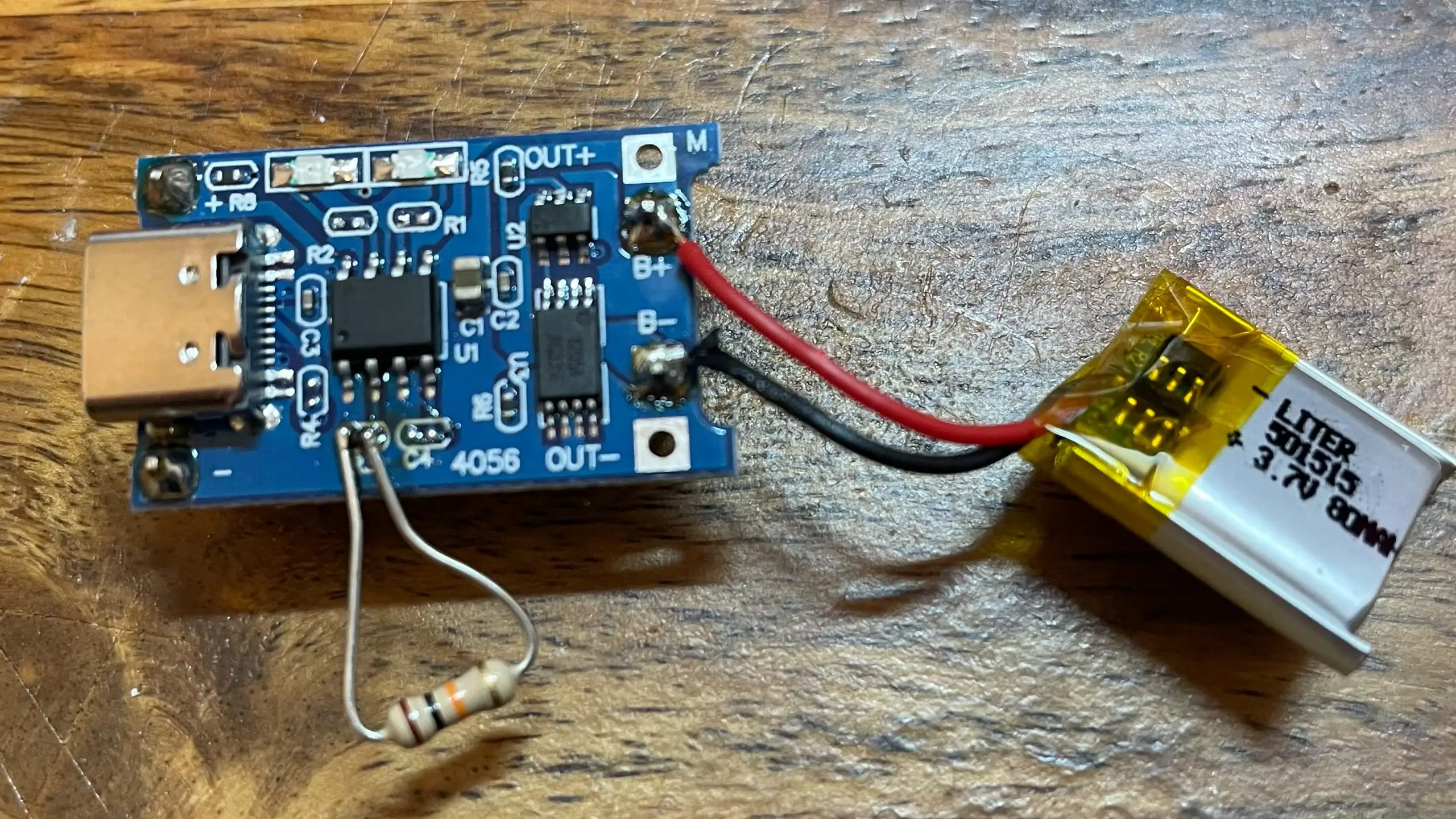 Tiny 80mAh lithium cell