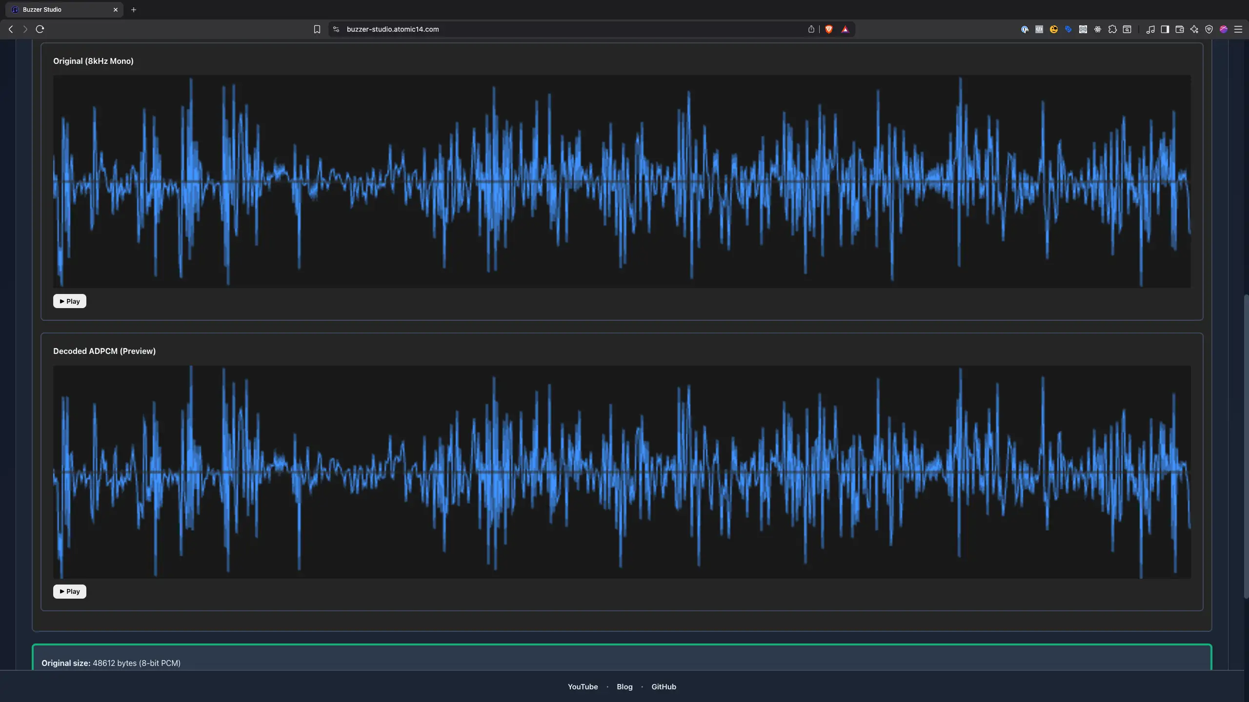 2-bit ADPCM Buzzer Studio